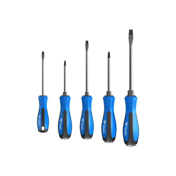 Jeu de tournevis à lame traversante, 5 pcs, Fente, PHILLIPS BT031020 Brilliant Tools