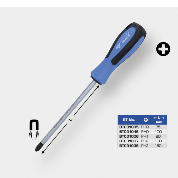 Tournevis PH0, L.100mm BT031046 Brilliant Tools