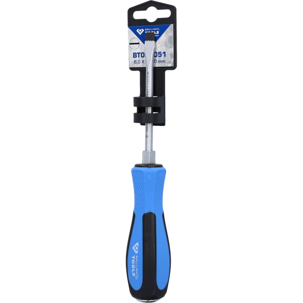 Tournevis à lame traversante Fente 6mm, L.100mm BT031051 Brilliant Tools