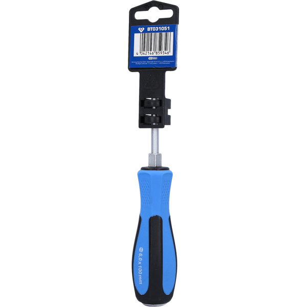Tournevis à lame traversante Fente 6mm, L.100mm BT031051 Brilliant Tools