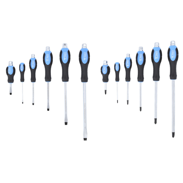 Jeu de tournevis avec embout à frapper Fente, PHILIPPS, 12 pcs BT034012 Brilliant Tools