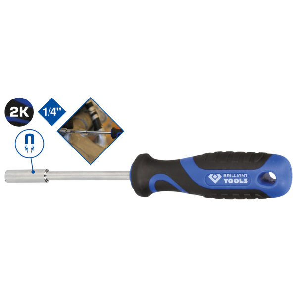 Tournevis porte-embouts magnétique, 1/4'' BT035900 Brilliant Tools