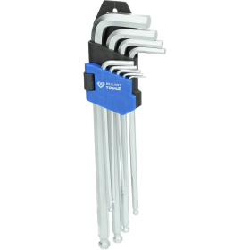 Jeu de clés 6 pans longues à tête sphérique, 9 pcs BT045019 Brilliant Tools