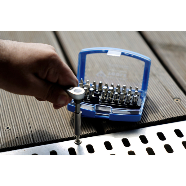 Jeu d'embouts de vissage avec cliquet porte-embouts, 32 pcs BT053532 Brilliant Tools