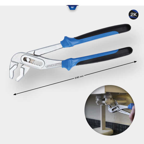 Pince multiprises à poignées bi-matière, 10", L.250mm BT064902 Brilliant Tools