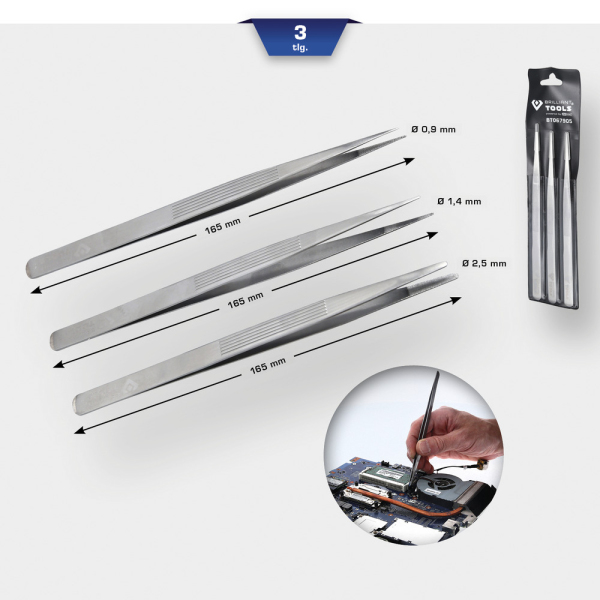 Jeu de pincettes, 3 pcs BT067905 Brilliant Tools