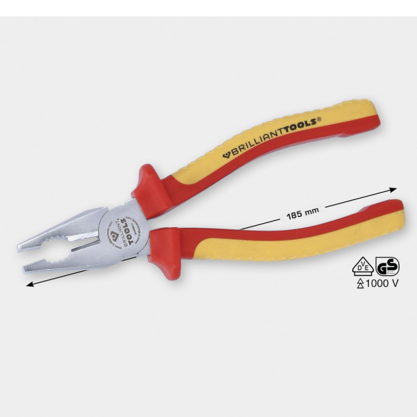 Pince universelle isolée, L.185mm BT068011 Brilliant Tools