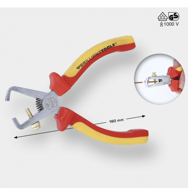Pince à dénuder isolée, L.160mm BT068014 Brilliant Tools