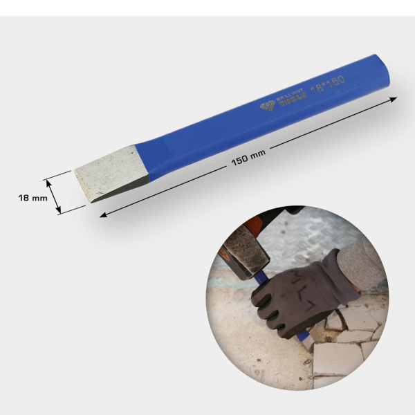 Burin plat, L.150mm x 18mm BT080918 Brilliant Tools