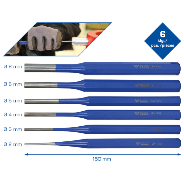 Jeu de chasse-goupilles, 6 pcs BT085006 Brilliant Tools