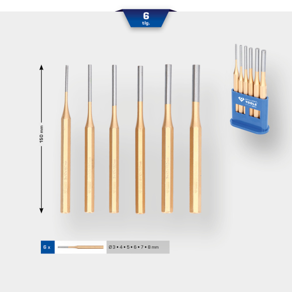 Jeu de chasse-goupilles, 6 pcs BT085070 Brilliant Tools