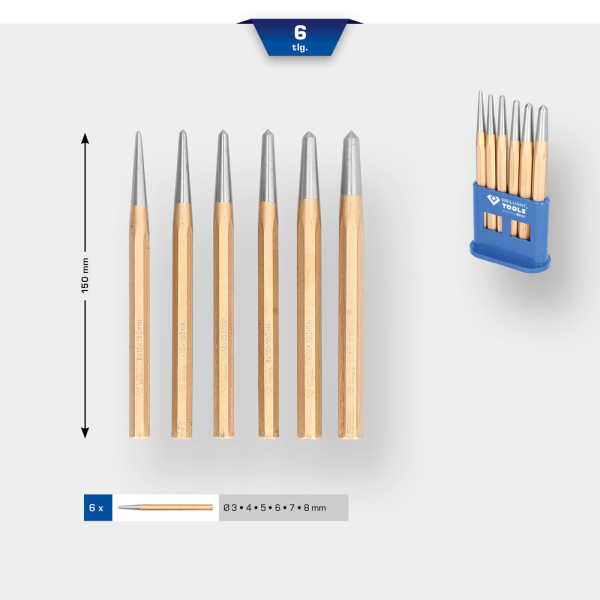 Jeu de pointeaux, 4 pcs BT085080 Brilliant Tools