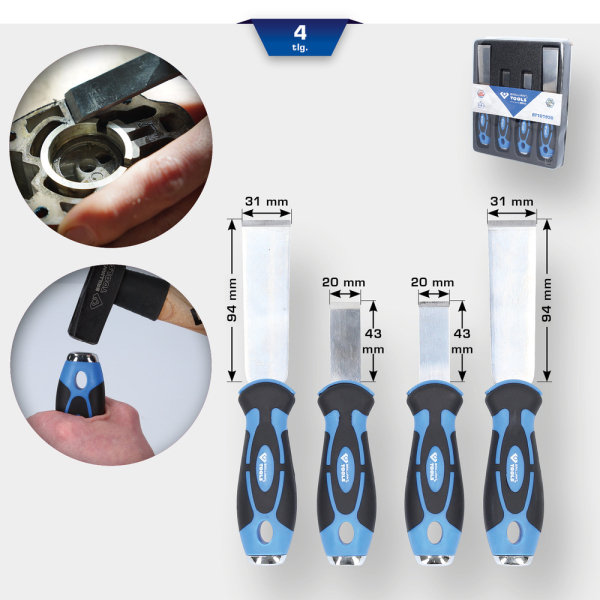 Jeu de grattoirs universel, 4 pcs BT101930 Brilliant Tools