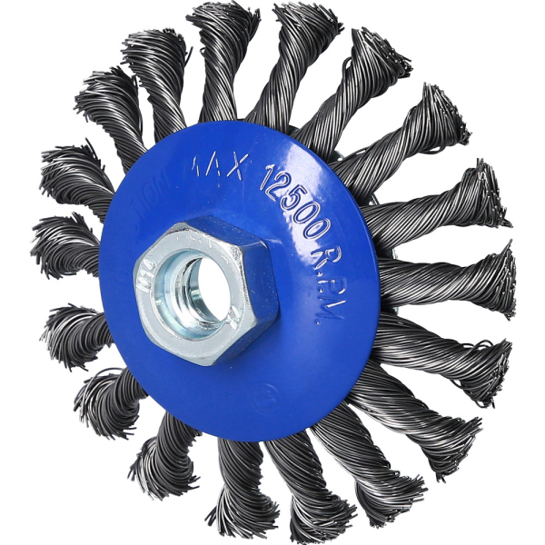 Brosse acier torsadé Ø 100mm en M14 x 2,0mm BT103101 Brilliant Tools