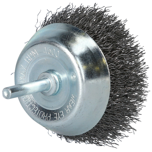 Brosse boisseau Ø 75 mm, queue de serrage 6mm BT103106 Brilliant Tools