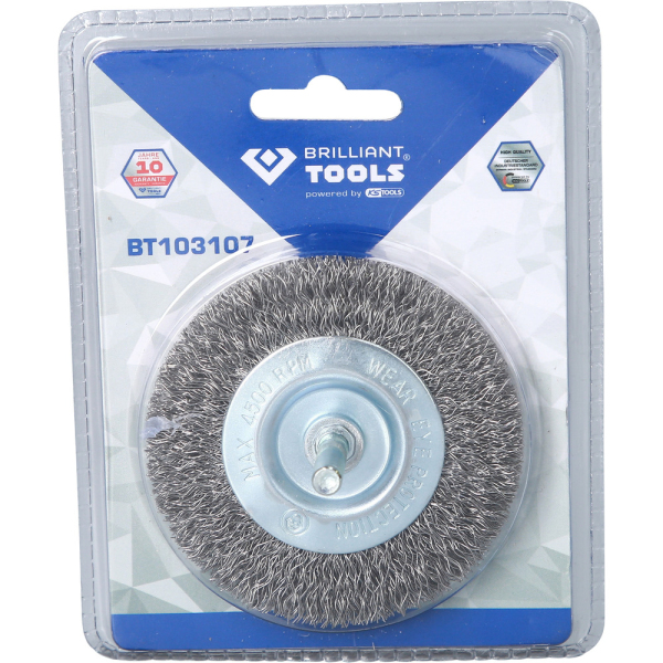 Brosse circulaire Ø 75mm, queue de serrage 6mm BT103107 Brilliant Tools