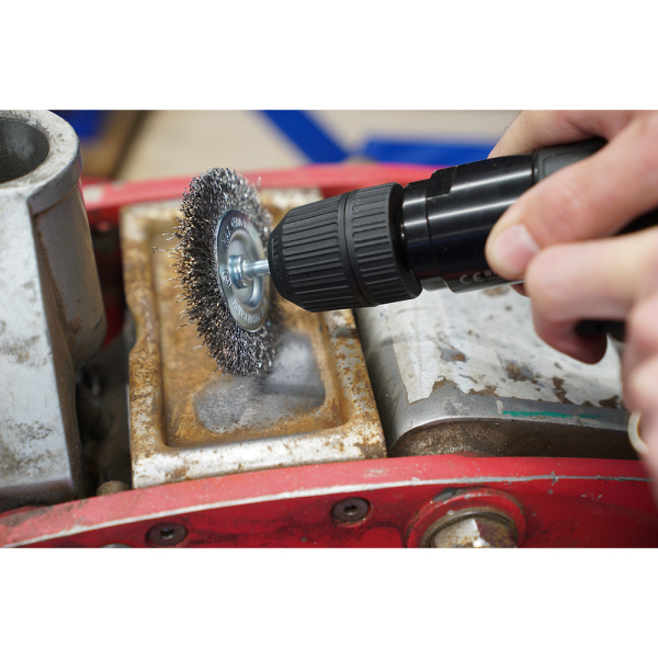 Brosse circulaire Ø 100mm, queue de serrage 6mm BT103108 Brilliant Tools