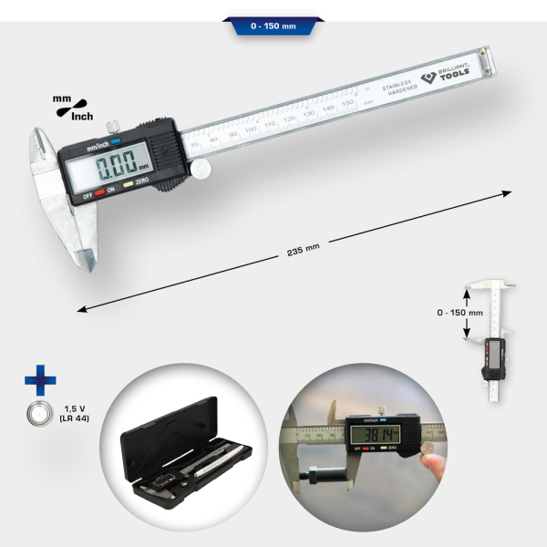 Pied à coulisse digital BT114900 Brilliant Tools