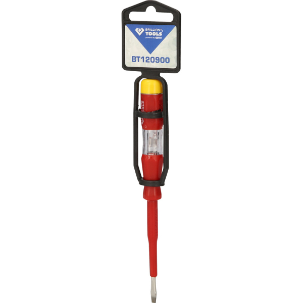 Tournevis testeur 100-500V, Fente 3,0mm, L.140mm BT120900 Brilliant Tools