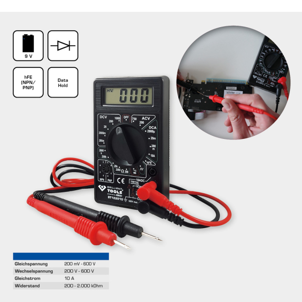 Multimètre digital BT122910 Brilliant Tools