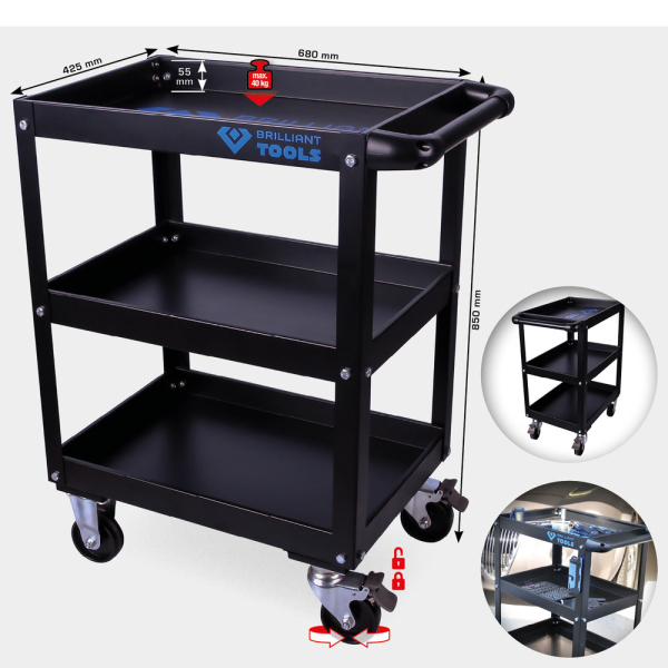 Chariot d'atelier métal BT150900 Brilliant Tools