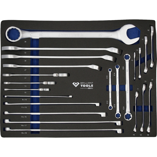 Servante d'atelier 7 tiroirs avec porte, équipée de 225 outils BT153225 Brilliant Tools