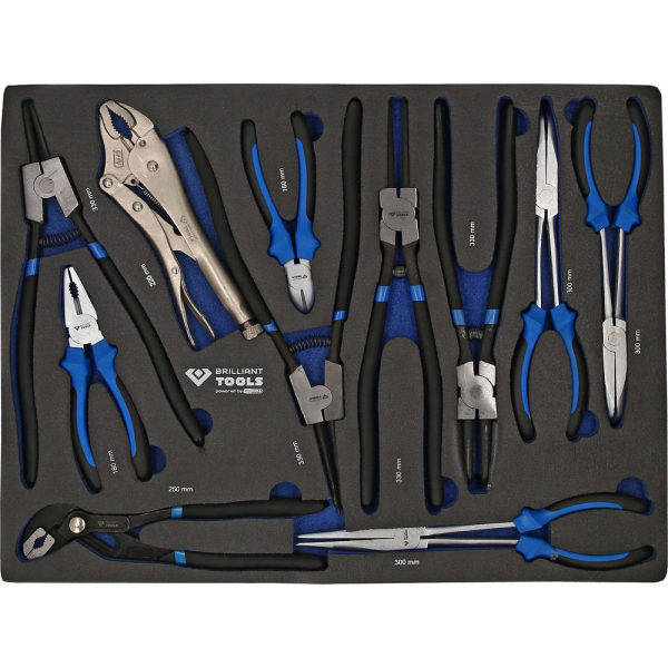 Servante d'atelier 7 tiroirs avec porte, équipée de 225 outils BT153225 Brilliant Tools
