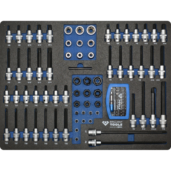 Servante d'atelier 7 tiroirs équipée de 347 outils BT153347 Brilliant Tools