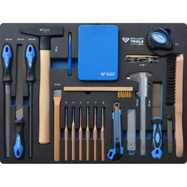 Servante d'atelier 7 tiroirs équipée de 347 outils BT153347 Brilliant Tools