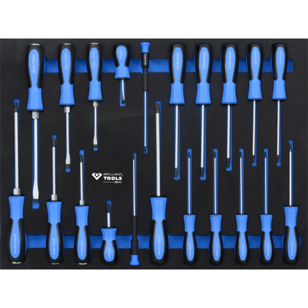 Servante d'atelier 7 tiroirs équipée de 473 outils BT153473 Brilliant Tools