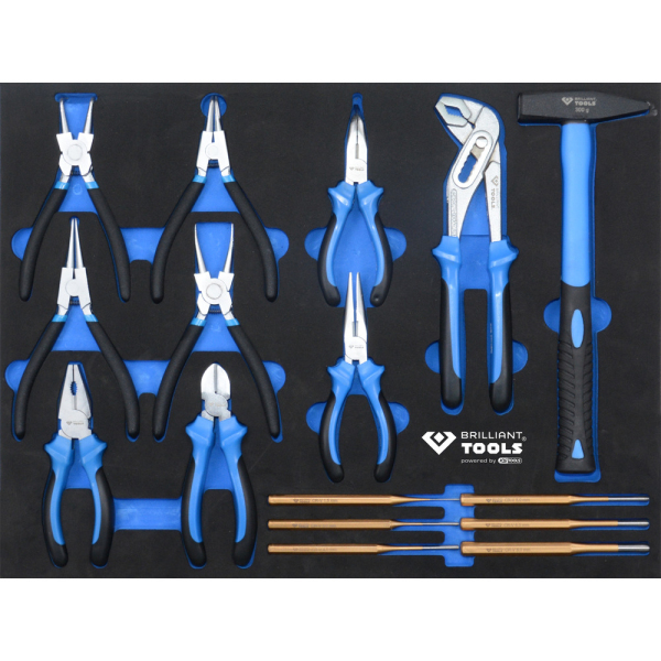 Servante d'atelier 7 tiroirs équipée de 473 outils BT153473 Brilliant Tools