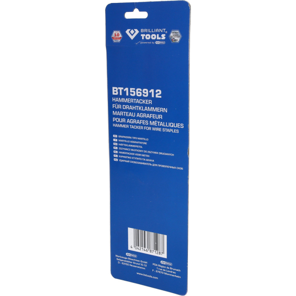 Marteau-agrafeur pour agrafes métalliques BT156912 Brilliant Tools