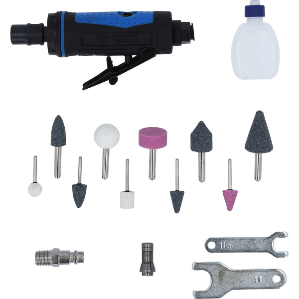Meuleuse axiale droite pneumatique, 15 pcs BT160700 Brilliant Tools