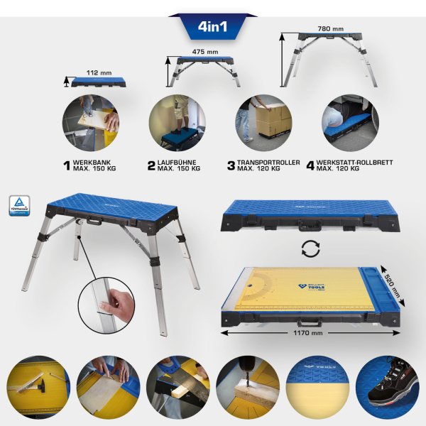 Etabli universel 4 en 1 BT180000 Brilliant Tools