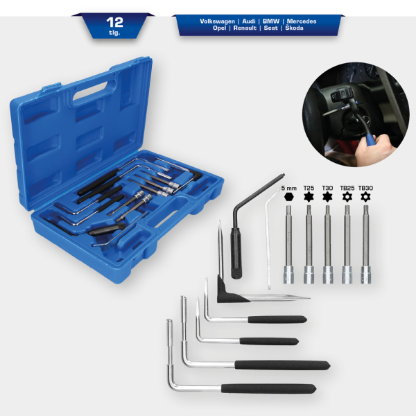 Jeu d’outils de démontage airbag, 12 pcs BT511150 Brilliant Tools