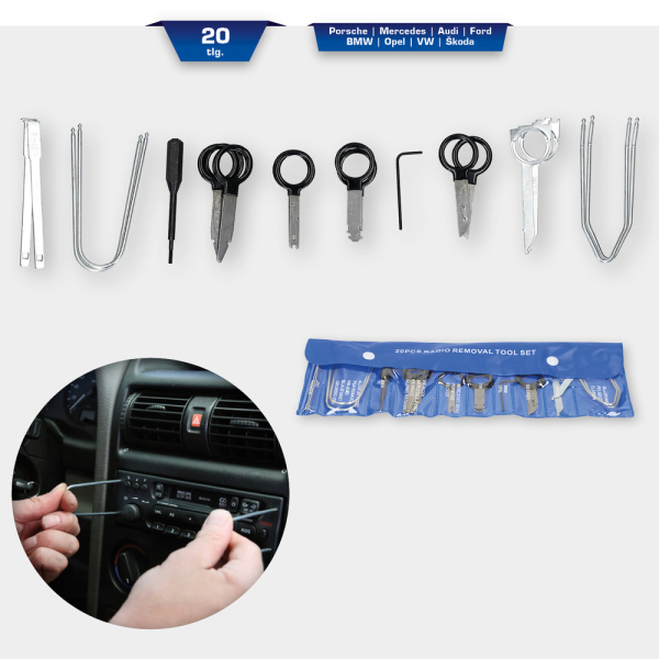 Jeu d’outils de démontage pour radio, 20 pcs BT511200 Brilliant Tools