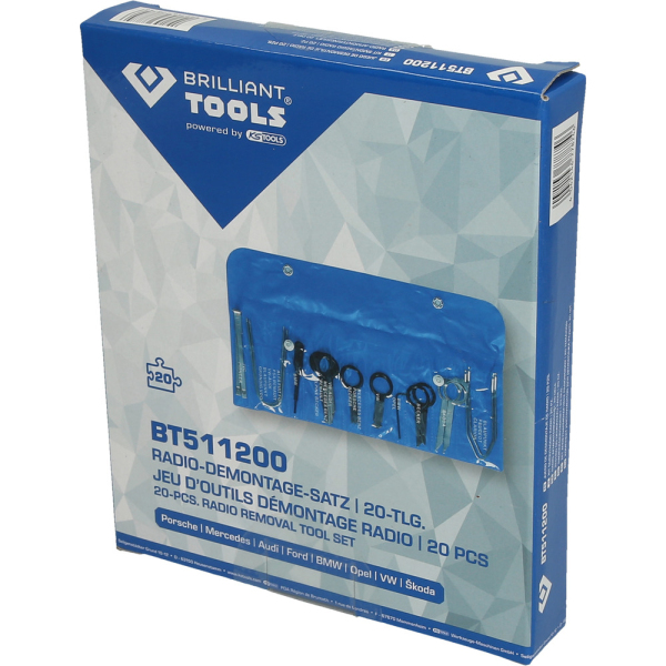 Jeu d’outils de démontage pour radio, 20 pcs BT511200 Brilliant Tools