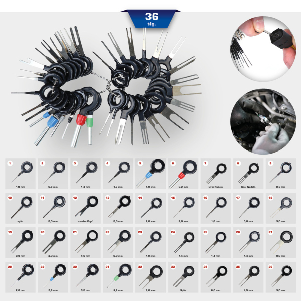 Jeu d'extracteurs de cosses, 36 pcs BT511230 Brilliant Tools