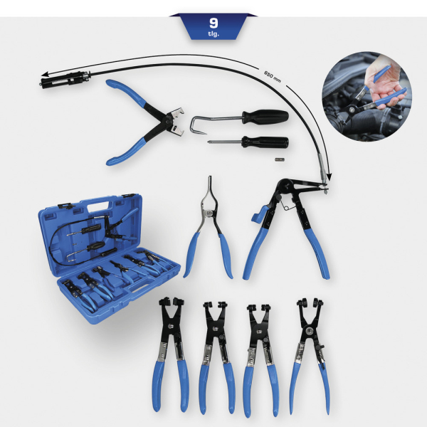 Jeu de pinces à collier, 9 pcs BT521000 Brilliant Tools