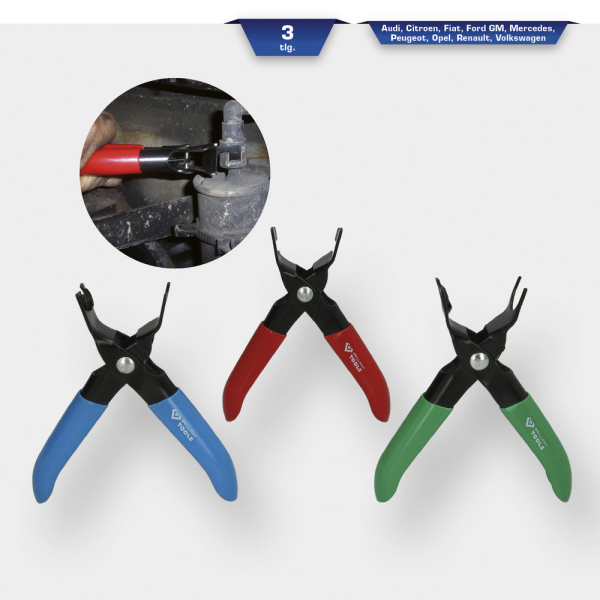 Jeu de pinces de déverrouillage de conduite de carburant, 3 pcs BT531000 Brilliant Tools
