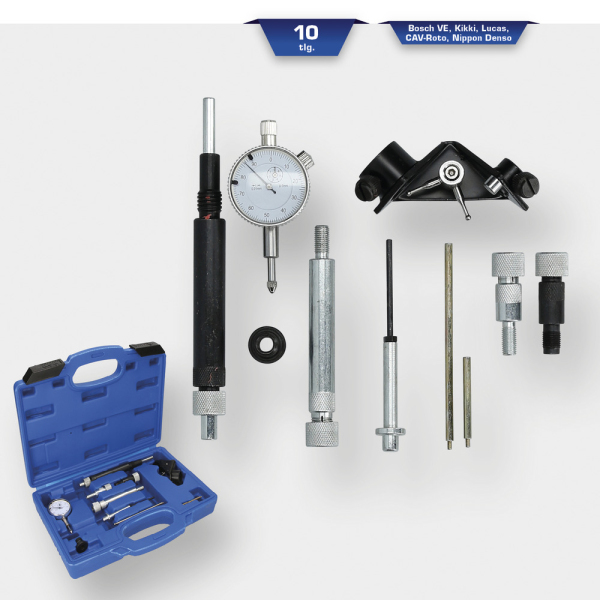 Coffret d’outils de réglage de pompes à injection pour moteurs diesel, 10 pcs BT531150 Brilliant Tools