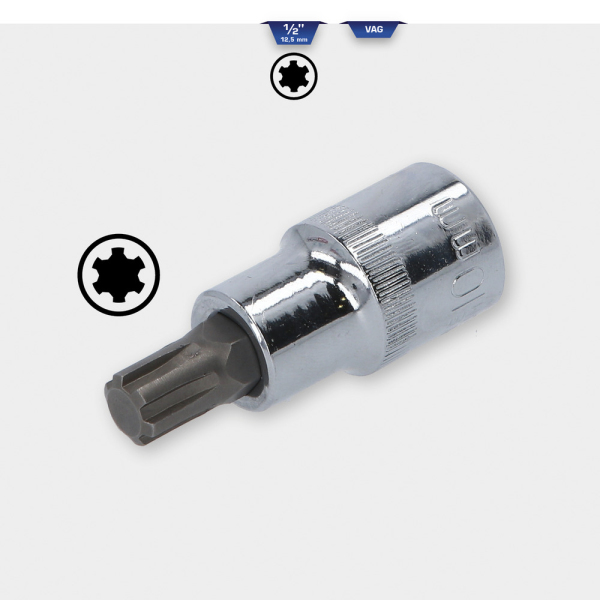 Embout Polydrive 1/2'', L.54 mm, pour VAG BT541061 Brilliant Tools