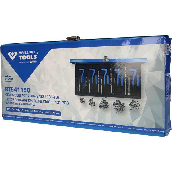 Kit de réparation de filetage, 146 pcs BT541150 Brilliant Tools