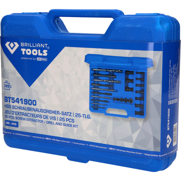 Jeu d’extracteurs de vis, 25 pcs BT541900 Brilliant Tools
