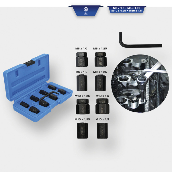 Jeu d’extracteurs de goujons, 9 pcs BT542000 Brilliant Tools