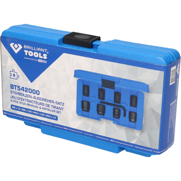 Jeu d’extracteurs de goujons, 9 pcs BT542000 Brilliant Tools