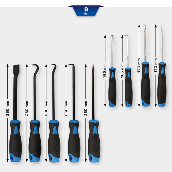 Jeu de crochets et grattoir, 9 pcs BT542010 Brilliant Tools