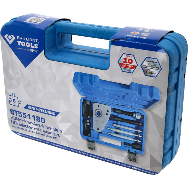Jeu d’extracteurs d’injecteurs HDI, 9 pcs BT551180 Brilliant Tools