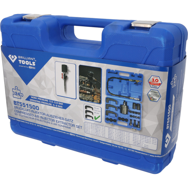 Set d’extracteur d’injecteurs à air comprimé, 24 pcs BT551500 Brilliant Tools