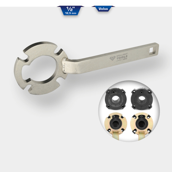 Clé à ergots pour poulie damper Volvo BT571090 Brilliant Tools